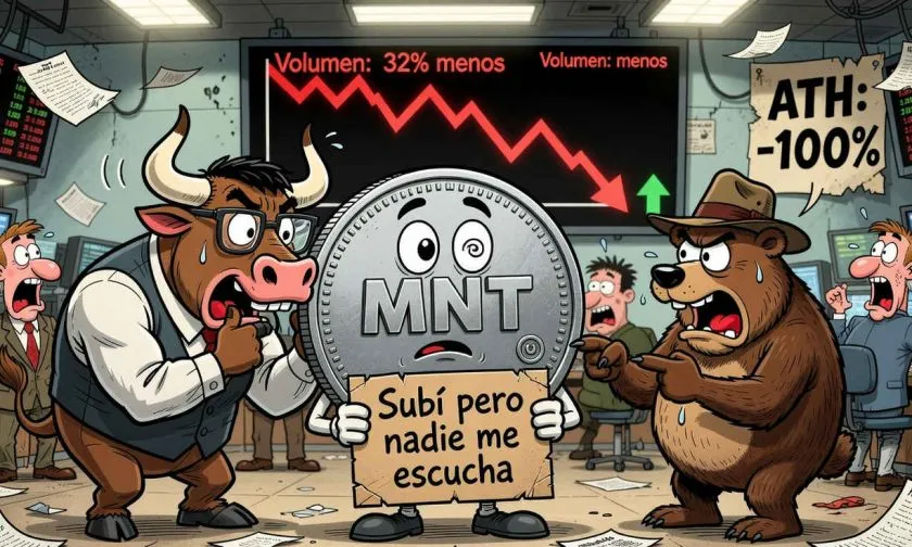 Mantle (MNT) sube 2,82% pero enfrenta críticas en liquidez y resistencia