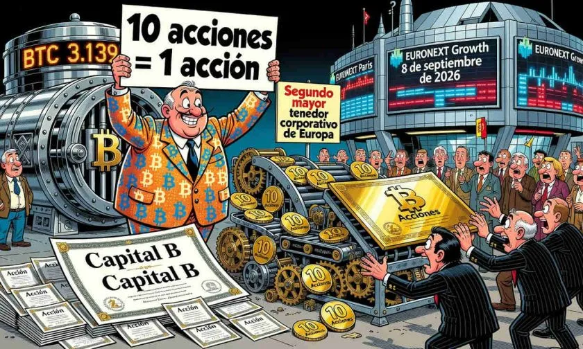 Capital B consolidará sus acciones 10 por 1 mientras refuerza su tesorería Bitcoin