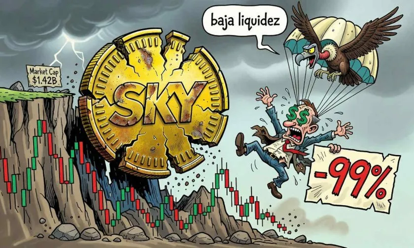 Skycoin (SKY) al borde de la extinción financiera: un activo que perdió el 99% de su valor