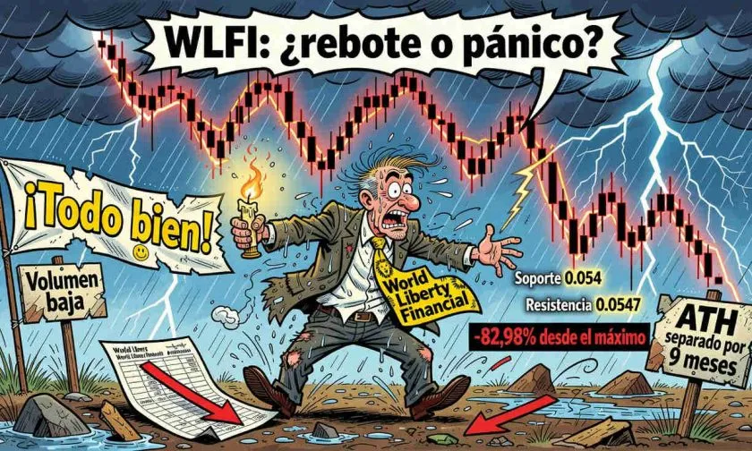 WLFI cae 0,88% a USD $0,054369 y muestra señales mixtas en el mercado