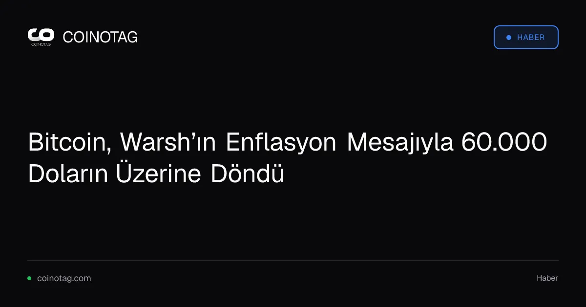 Bitcoin, Warsh’ın Enflasyon Mesajıyla 60.000 Doların Üzerine Döndü