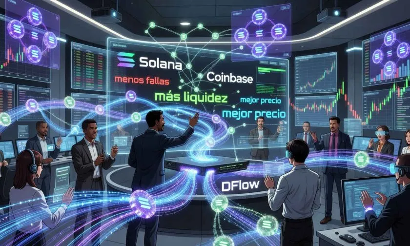 Coinbase integra DFlow para reforzar el trading de Solana y reducir fallas