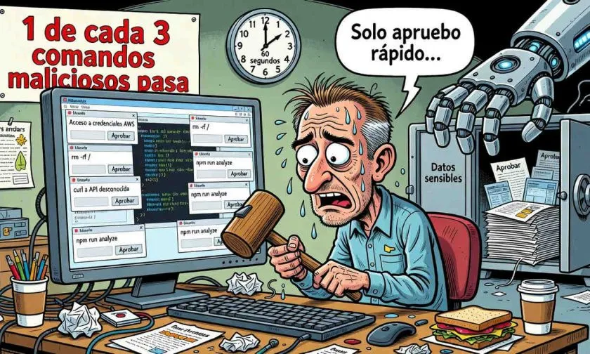 Desarrolladores aprueban 1 de cada 3 comandos maliciosos de IA, revela estudio