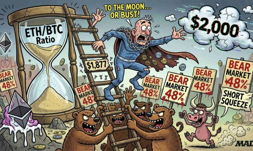 Ethereum ($ETH) enfrenta resistencia decisiva en los $1.900 el 16 de julio de 2026