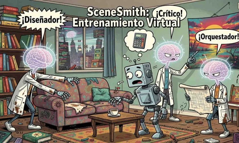 SceneSmith del MIT genera entornos virtuales para entrenamiento de robots con IA