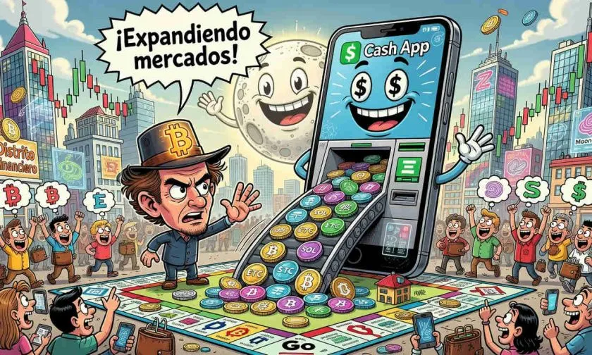 Cash App expande su soporte cripto con MoonPay, ahora incluye Ether, Solana y USDT