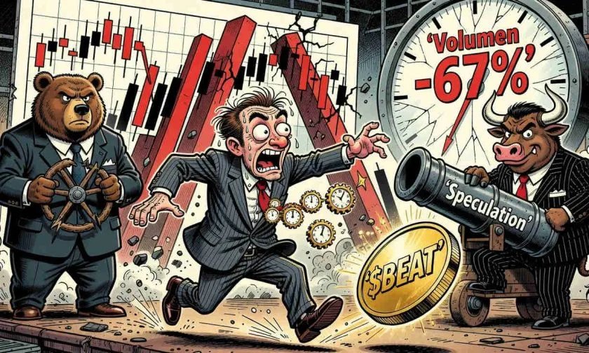 Audiera ($BEAT) pierde el soporte de los $2.70 en medio de un derrumbe del volumen