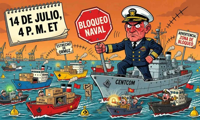 Estados Unidos reanudará el bloqueo naval contra Irán el 14 de julio