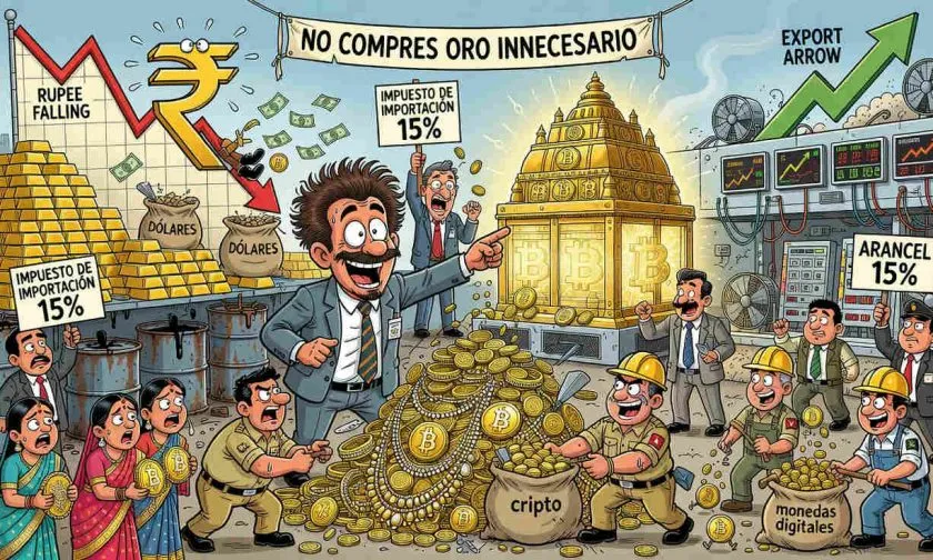 India no puede producir oro, pero sí minar Bitcoin, asegura influencer cripto