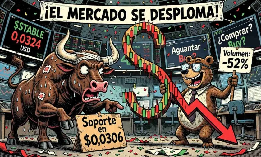 Stable ($STABLE) pierde 16,81% en una semana y pone a prueba el soporte de la SMA-200