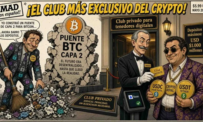 Corn cierra su capa 2 de Bitcoin y lanza club privado con tarjeta USDC