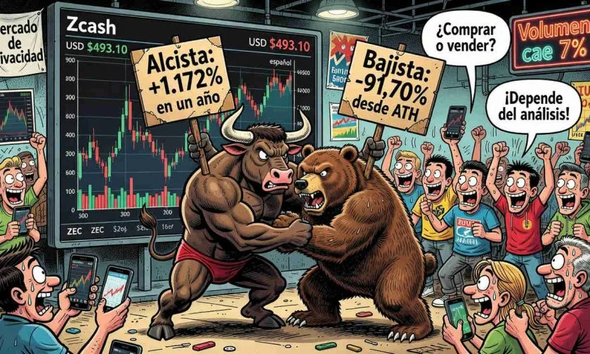 Zcash se aferra a $493 tras un rally del 1.135% en el último año