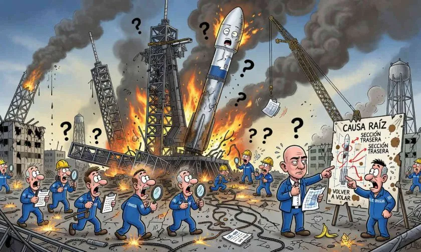 Blue Origin aún no sabe por qué explotó su cohete New Glenn