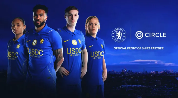 Stablecoin USDC của Circle xuất hiện trên ngực áo Chelsea FC
