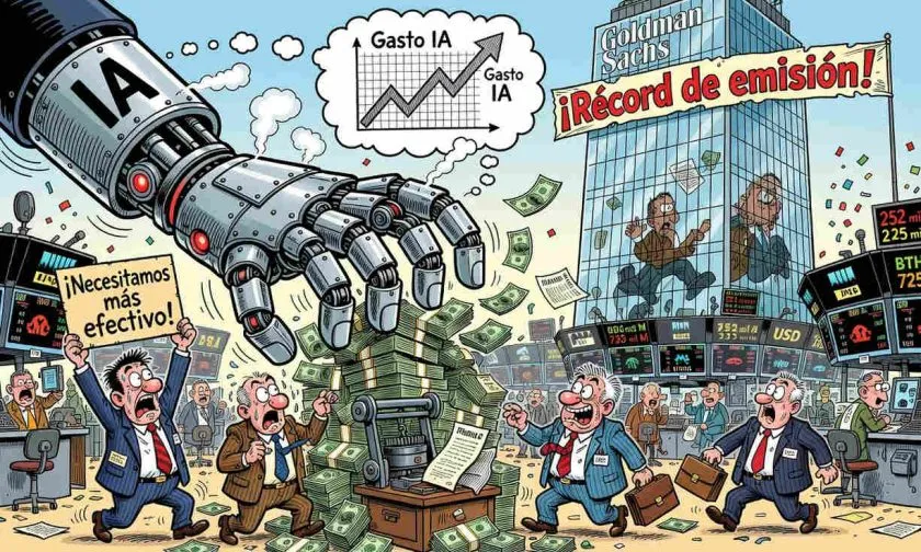 Goldman Sachs proyecta gasto de capital de USD $725 mil millones en IA para 2026