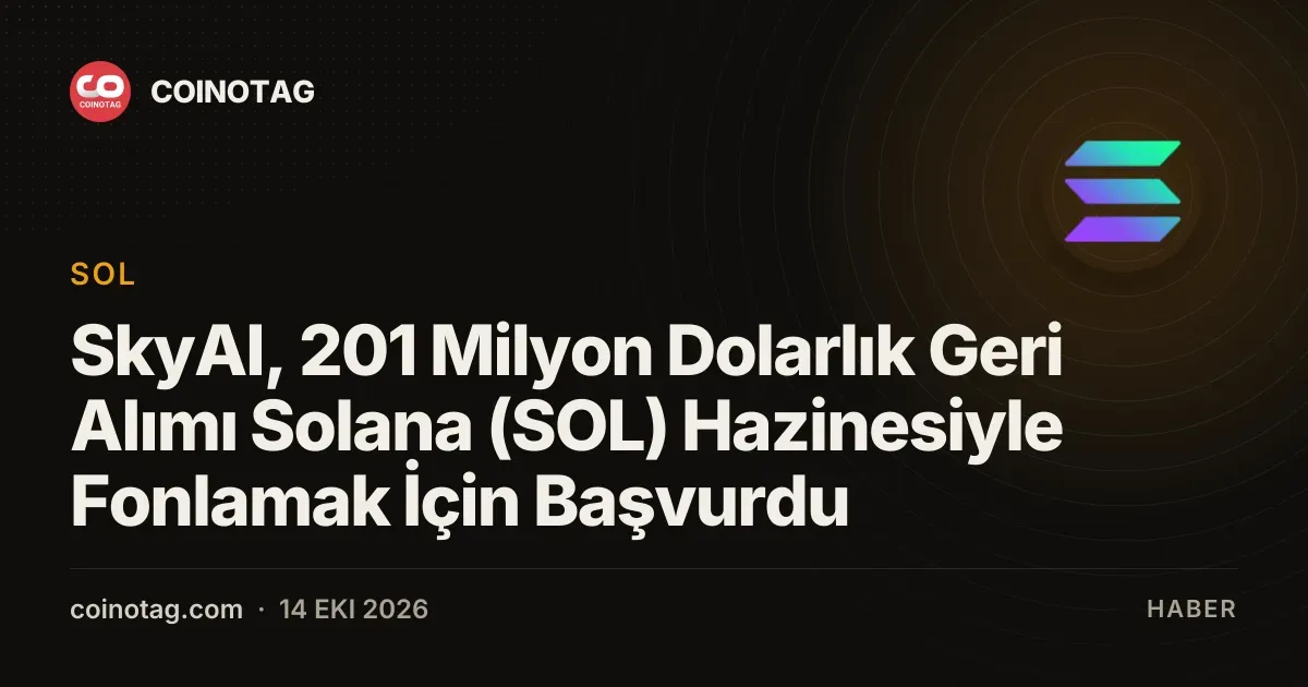 SkyAI, 201 milyon dolarlık geri alım için SEC e-dosyası sundu