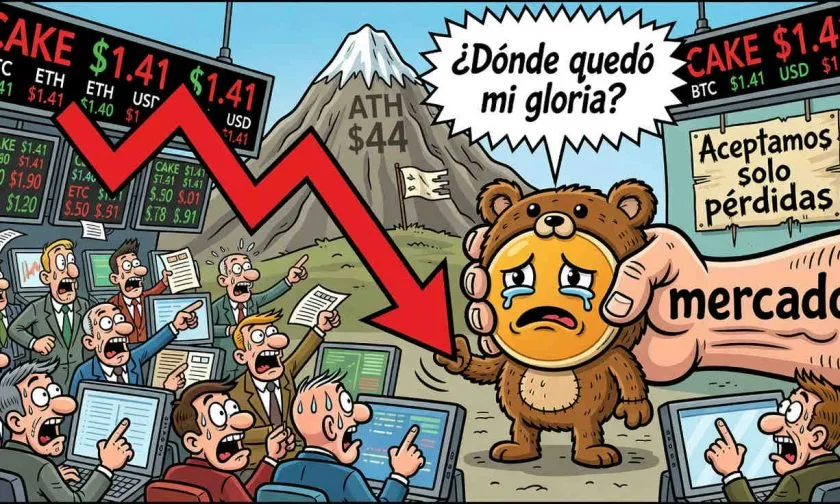 PancakeSwap (CAKE) cae 2,45%: ¿soporte en $1,38 o ruptura bajista?