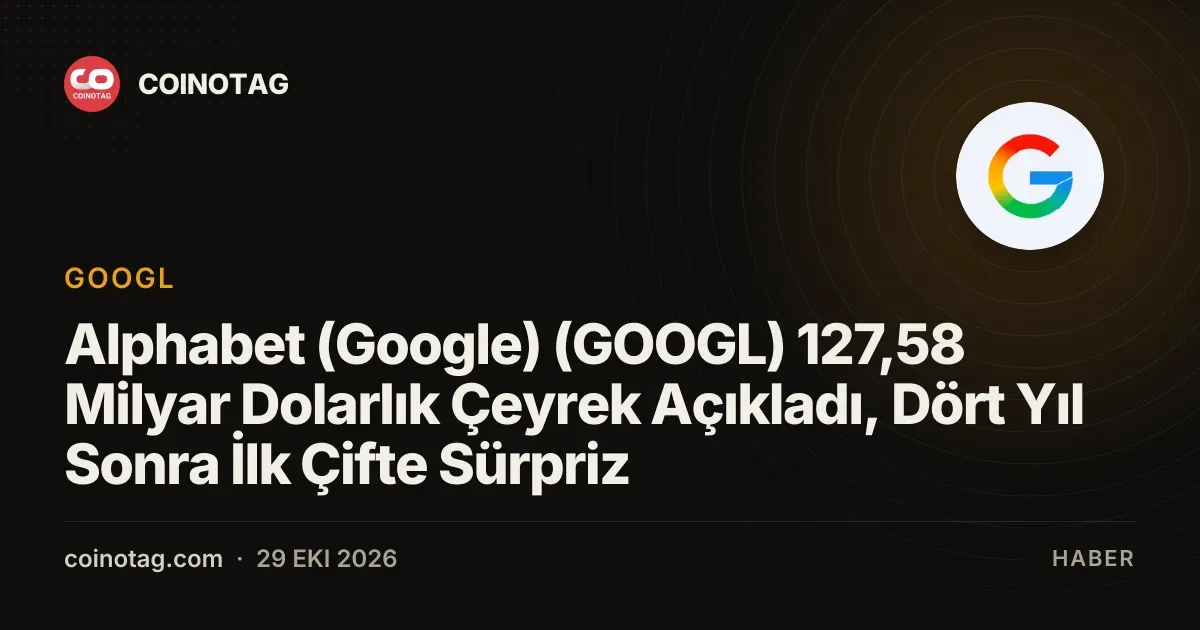 Alphabet hisseleri 127,58 milyar dolarlık çeyrek gelirine ragmen dustu