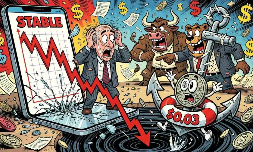 Stable bajo presión: el token se desploma un 4.15% mientras el volumen y las métricas en cadena encienden alarmas