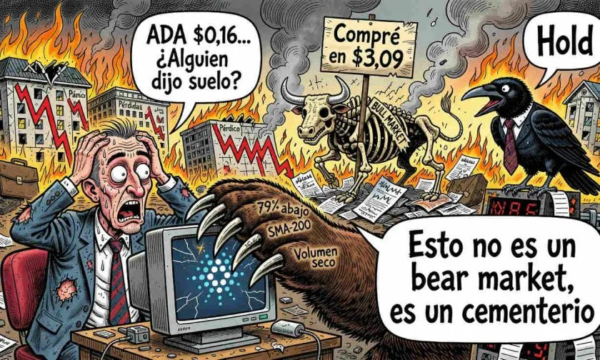 Cardano (ADA) lucha por mantenerse a flote en medio de una caída vertical del 79% anual
