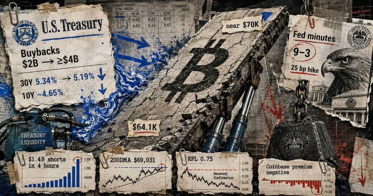 Bitcoin nears $70,000 as Treasury buybacks lower yields and shake up shorts