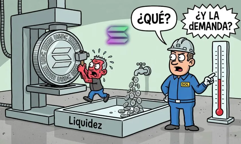 Nueva acuñación de USDC en Solana busca sostener la liquidez de la red