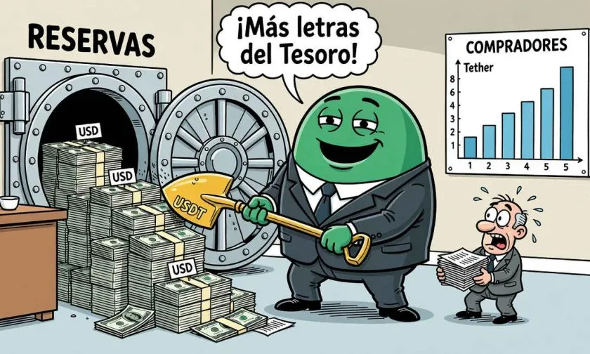 Tether se posiciona como un destacado comprador de deuda pública en EE.UU.