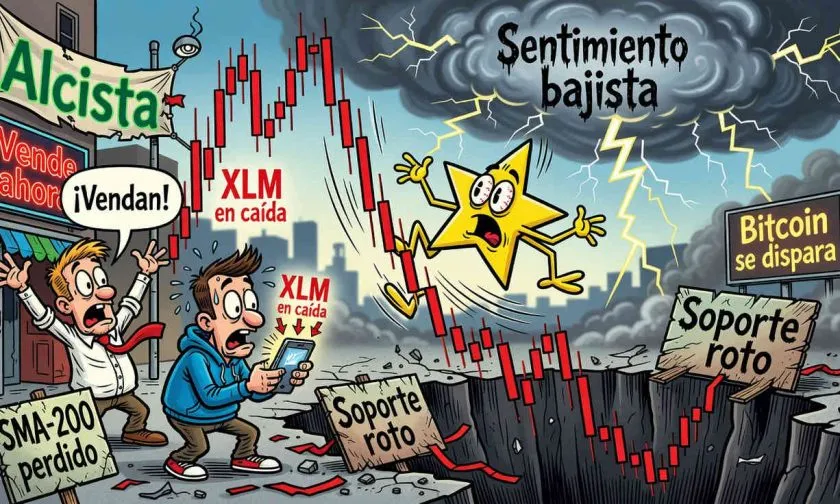 XLM alcanza mínimos de 30 días tras caer un 0,79% en 24 horas