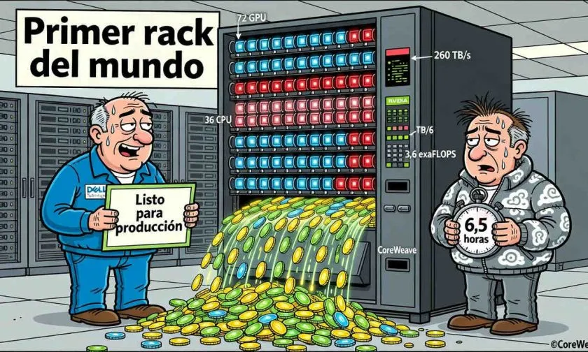 Dell entrega a CoreWeave el primer rack Nvidia Vera Rubin NVL72 del mundo