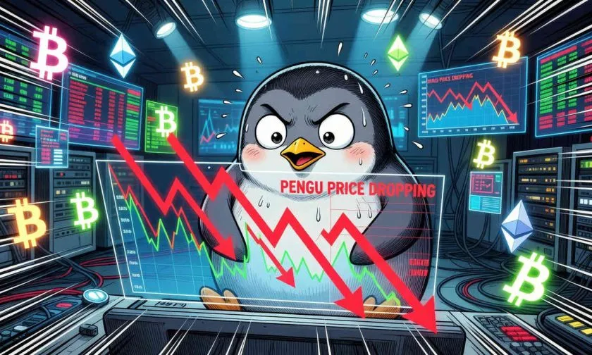 PENGU cae 2,21% en corrección técnica ante volumen elevado