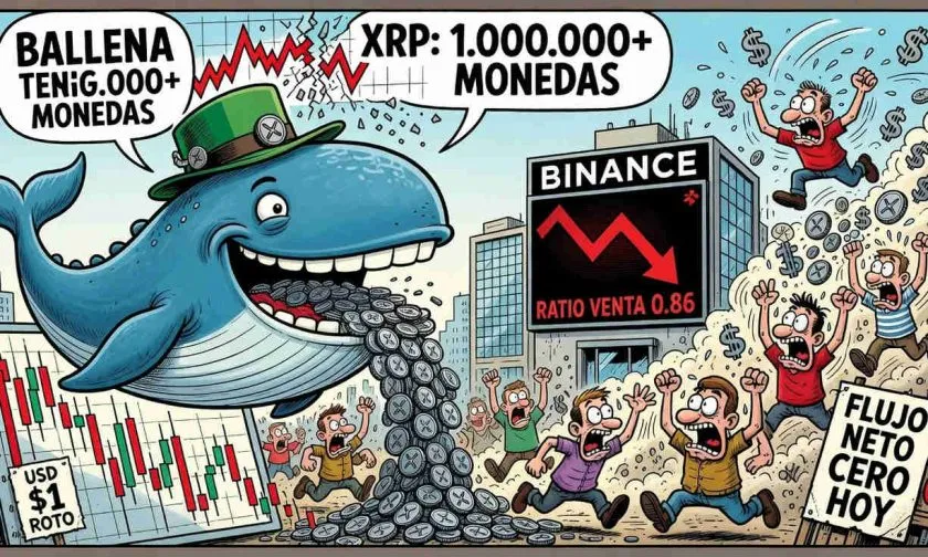 XRP cae por debajo de USD $1 en 2024 mientras ballenas siguen acumulando