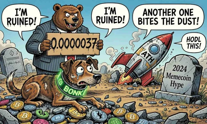 Bonk en caída libre: la memecoin pierde más del 93% desde su máximo histórico