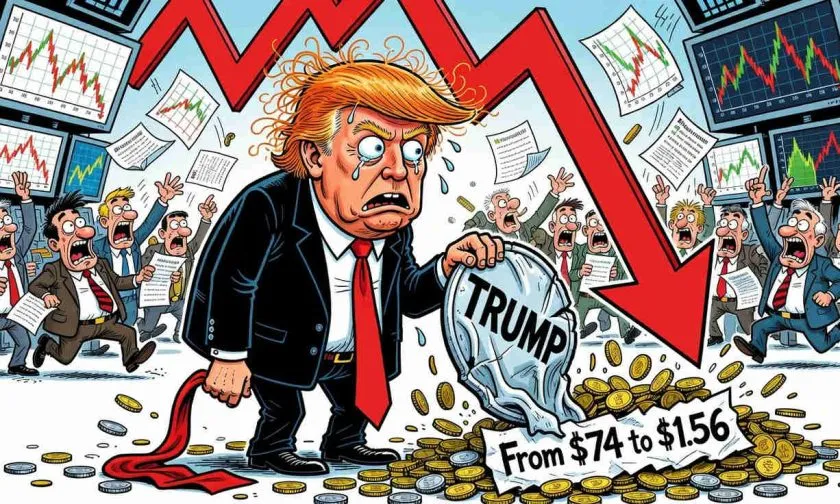 El colapso de $TRUMP: la memecoin política que perdió el 97% desde su máximo histórico