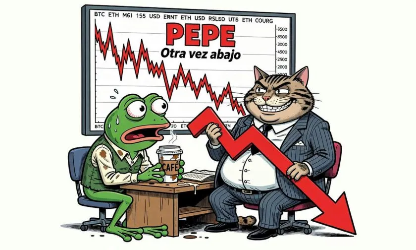 PEPE mantiene leve ganancia tras caída del 14,75% en una semana