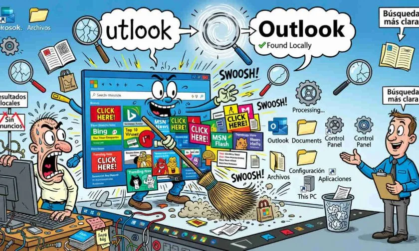 Microsoft rediseña la búsqueda de Windows 11 y elimina anuncios de los resultados