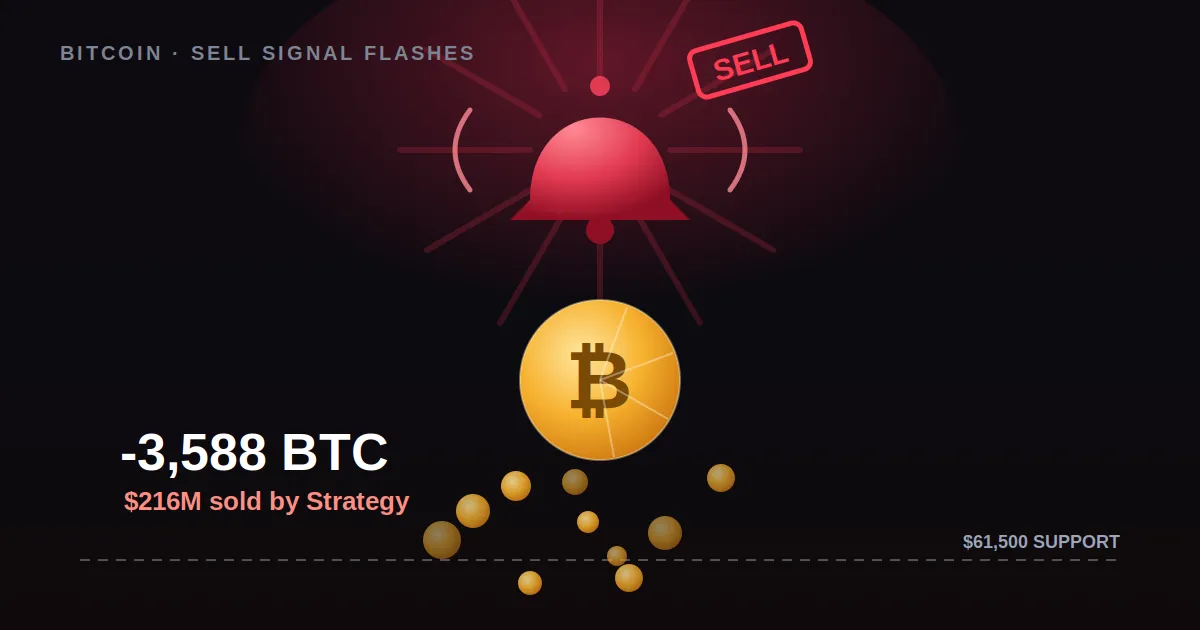 بيع 32 بيتكوين من “Strategy” أطاح بسعر البيتكوين: ماذا سيفعل بيع 3588 بيتكوين؟