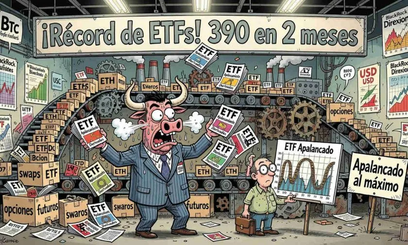 Récord de 390 lanzamientos de ETF en dos meses, mitad con derivados