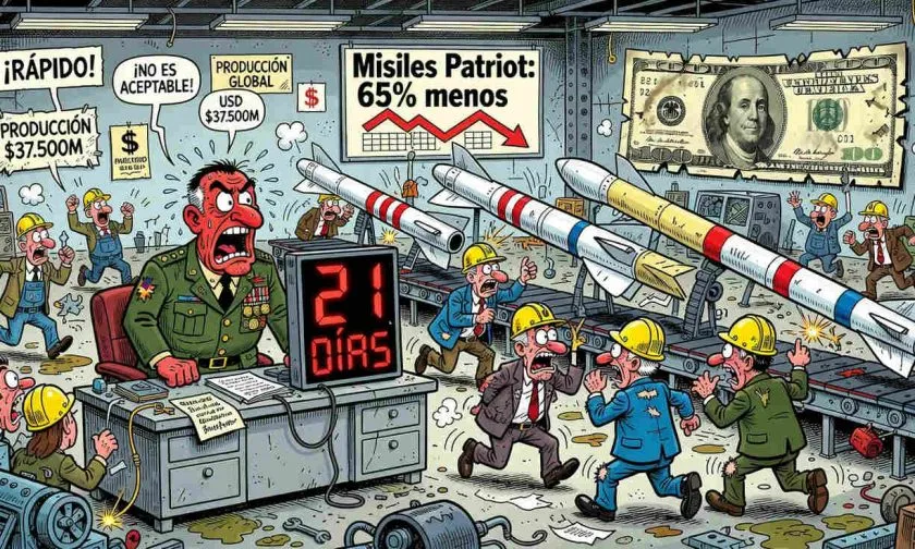 Pentágono da 21 días a contratistas para aumentar producción de armas tras bajas reservas