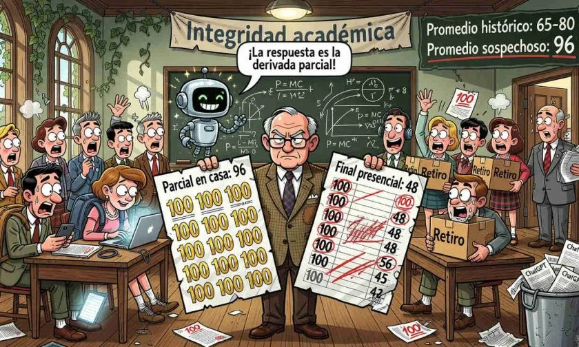 Profesor de Universidad de Brown sospecha fraude con IA: su clase obtuvo promedio de 96%