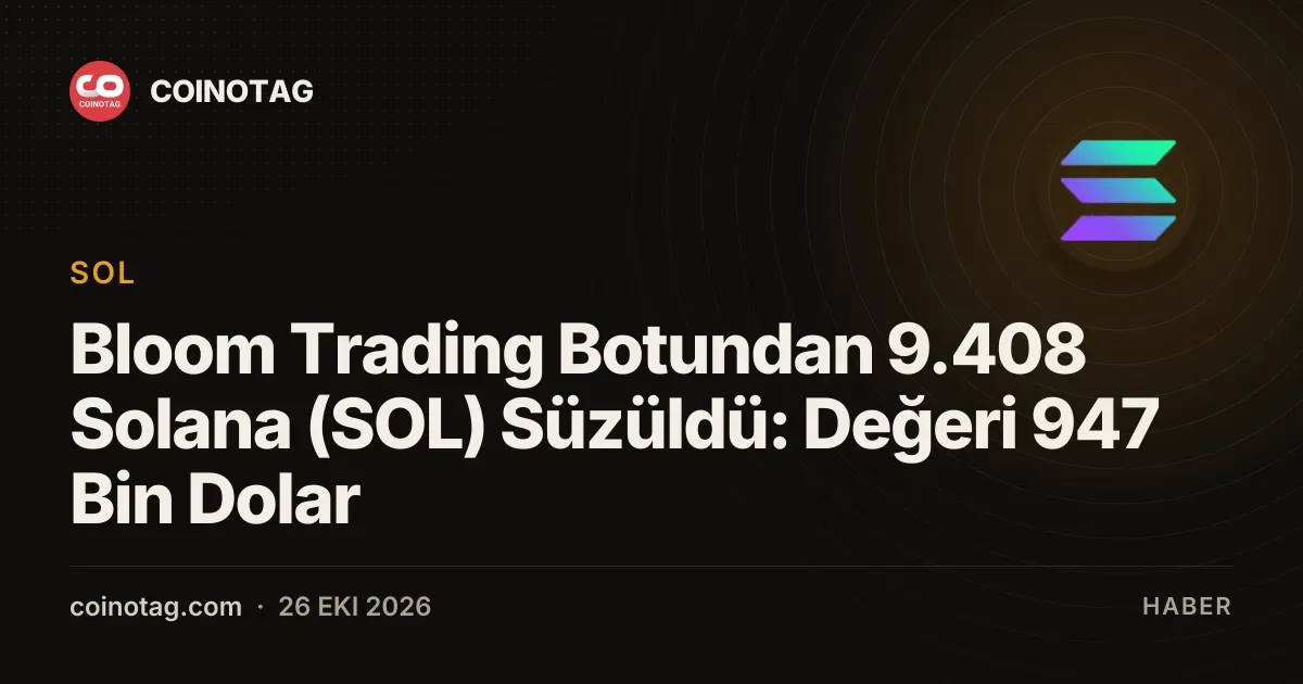 Bloom Trading botunda yaşanan güvenlik ihlali 947 bin dolarlık kayba yol açtı