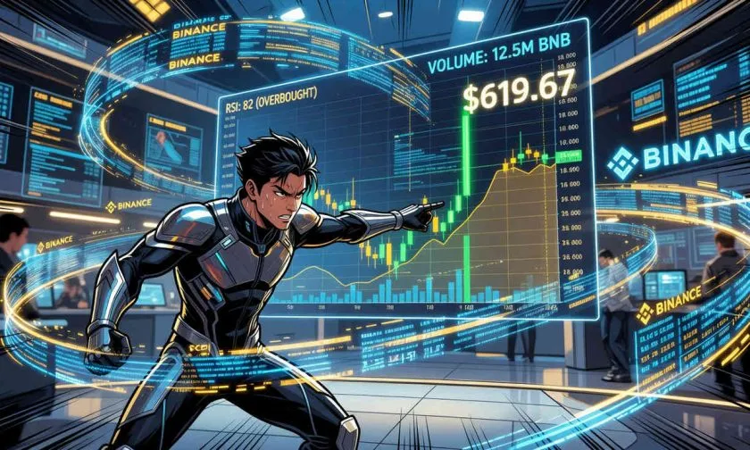 Bnb se estabiliza en $619,67 con volumen bajo