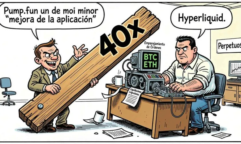 Pump.fun suma futuros perpetuos con apalancamiento de hasta 40x mediante Hyperliquid