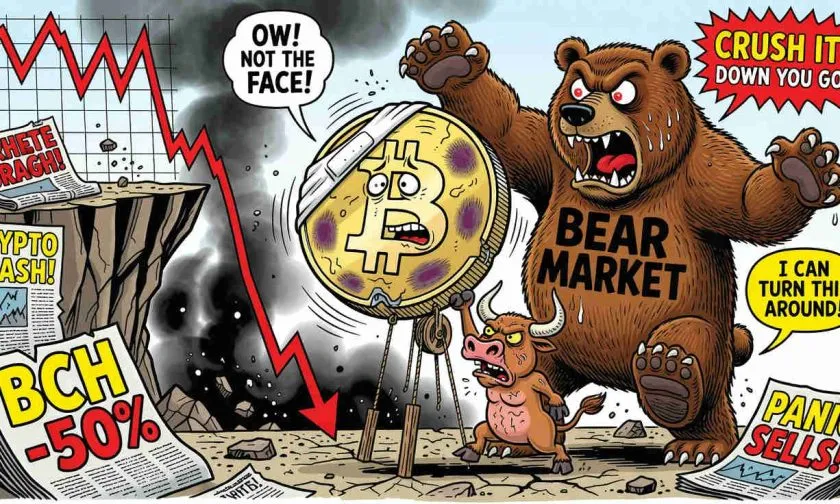 Bitcoin Cash ($BCH) rebota un 10.9% en medio de un mercado bajista: ¿alivio temporal o reversión?