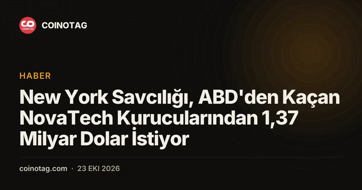 New York, NovaTech kurucularından 1,37 milyar dolarlık iade istiyor