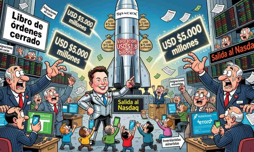 BlackRock busca al menos USD $5.000 millones en la IPO de SpaceX, informa WSJ