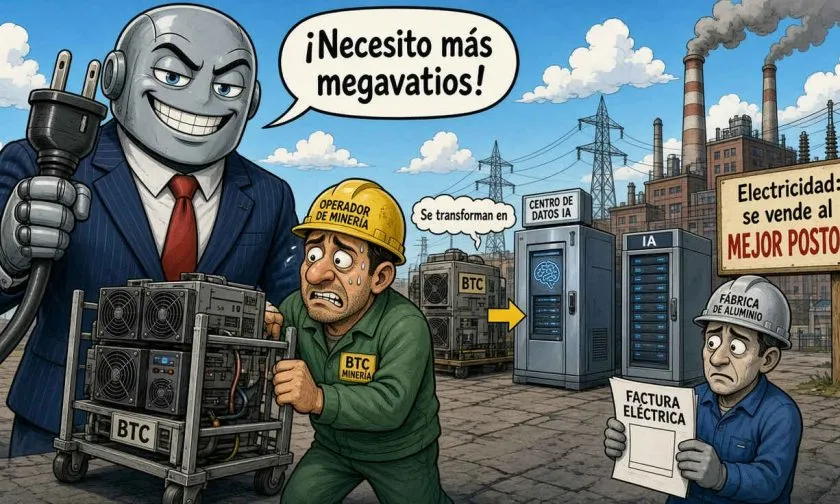 Teravolt sugiere transformar granjas de Bitcoin para satisfacer demanda de energía de IA