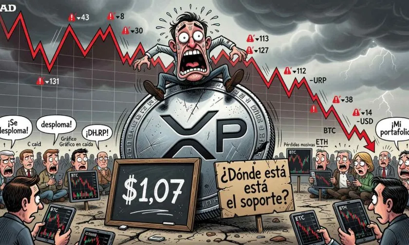 XRP alcanza mínimos de 90 días, análisis técnico revela debilidad estructural