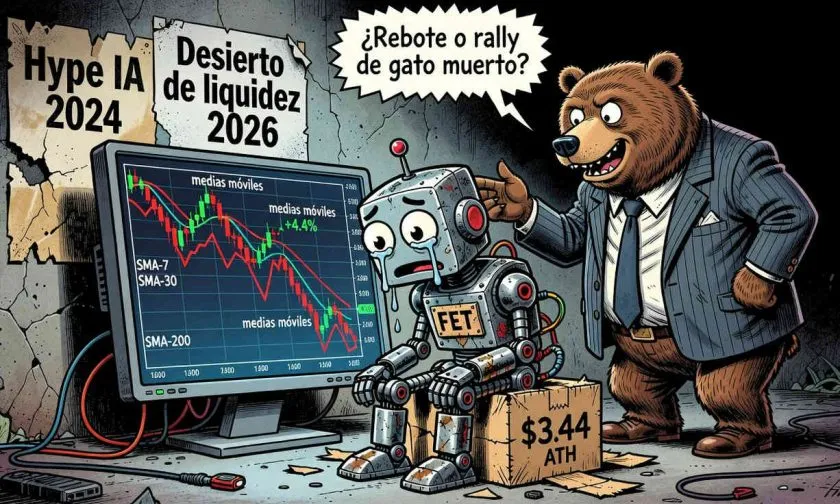 Fetch.ai (FET) registra leve rebote pero acumula pérdida del 95% desde su máximo histórico en 2024
