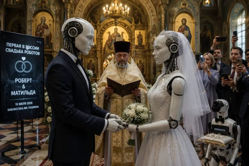 Rusia celebra una “boda” entre robots humanoides para exhibir avances en inteligencia artificial