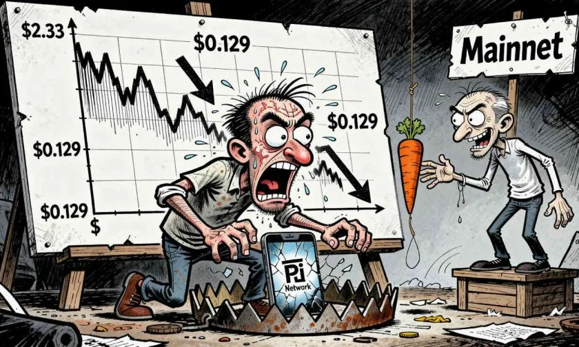 Pi se aferra a los $0.129 mientras la tendencia bajista persiste
